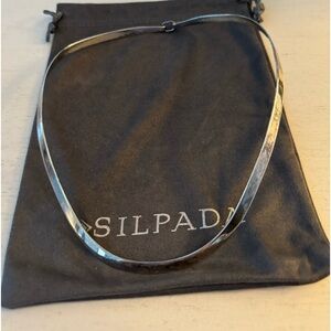 Silpada Sterling Silver Contour Collar Choker.